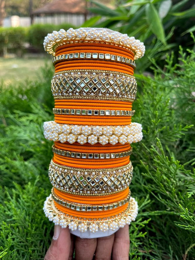 Designer Chudla Kada With Kundan Bangles Set 2 Wholesale Shop In Surat
